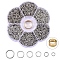 126g Iron Close but Unsoldered Jump Rings, with Brass Rings, Assistant Tool, Platinum, Jump Rings: 130g