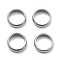 Non-Tarnish 201 Stainless Steel Spacer Beads, Flat Round, Stainless Steel Color, 10x2.5mm, Hole: 8mm