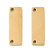 Ion Plating(IP) 304 Stainless Steel Links Connectors, Manual Polishing, Rectangle, Golden, 15x5x1.5mm, Hole: 1.2mm