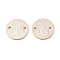 Brass Link Connectors, Long-Lasting Plated, Flat Round, Real 24K Gold Plated, 10x0.7mm, Hole: 1.2mm