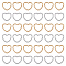 DICOSMETIC 100Pcs 2 Colors Heart Open Jump Rings Textured Open Rings Connector Platinum AMD Golden Heart Linking Rings Jewelry Ring Findings for DIY Crafts Making, Hole: 7.4x7.2mm