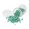 Czech Glass Seed Beads, 2-Hole, Opaque Colours, Turquoise, 5x3.5x3mm, Hole: 0.5mm, about 630pcs/box
