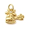 Brass Micro Pave Cubic Zirconia Pendants, Helicopter Charms, with Jump Ring, Long-Lasting Plated, Cadmium Free & Lead Free, Rack Plating, Real 18K Gold Plated, 12x14.5x3mm, Hole: 3mm