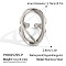 304 Stainless Steel Adjustable Cuff Open Rings for Women, Oval, Stainless Steel Color, 28mm, Inner Diameter: 17.6mm