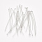 Brass Ball Head Pins, Cadmium Free & Nickel Free & Lead Free, Real Platinum Plated, 50x0.5mm, 24 Gauge, Head: 1.5mm
