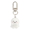 Halloween Resin Pendant Decorations, with Alloy Swivel Clasps, Ghost, 66.5mm