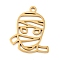 201 Stainless Steel Pendants, Mummy, Golden, 18.5x15x1mm, Hole: 1.5mm