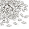 60Pcs Halloween Alloy Pendants, Skull, Platinum, 13x7x6.5mm, Hole: 1.8mm