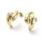 Teardrop Rack Plating Brass Micro Pave Clear Cubic Zirconia Stud Earrings, Cadmium Free & Lead Free, Real 18K Gold Plated, 20x12mm