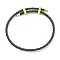 Adjustable Polyester Cord Braided Bracelets, Long-Lasting Plated, Light Steel Blue, Inner Diameter: 2-5/8~3-1/8 inch(6.7~7.8cm)