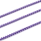 Spray Painted Brass Box Chains, Venetian Chains, with Spool, Unwelded, Lilac, 2x2.5x2.5mm