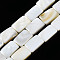 Natural Freshwater Shell Beads Strands, Rectangle, Seashell Color, 12x8x2.5~3mm, Hole: 1mm, about 32pcs/strand, 15.20~15.71 inch(38.6~39.9cm)