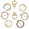 8Pcs 4 Style Alloy Claw Hair Clips, with Natural Cultured Freshwater Pearl Beads, Glass Seed Beads, Mixed Color, 2pcs/style