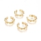 Brass Ear Cuff Findings, Long-Lasting Plated, Ring, Real 18K Gold Plated, 14x3mm