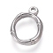 Tarnish Resistant 304 Stainless Steel Pendants, Bamboo Shaped Letter, Stainless Steel Color, Letter.O, 17.5~19x10~16x3~4mm, Hole: 1.8~2mm