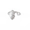 Non-Tarnish 304 Stainless Steel Ginkgo Leaf Wrap Open Cuff Ring for Women, Stainless Steel Color, US Size 9 1/2(19.3mm)