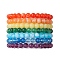 7Pcs 7 Colors Acrylic Imitation Jade Round Beaded Stretch Bracelets Set, Stackable Bracelets, Mixed Color, Inner Diameter: 2-1/4 inch(5.55cm), 1Pc/color