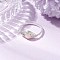 Horse Eye Natural Pearl Finger Rings, Copper Wire Wrapped Rings, Silver, 7.5mm, Inner Diameter: 19mm