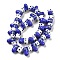 Handmade Lampwork Bumpy Beads Strands, Boot, Royal Blue, 12~13.5x12.5~14x9.5~10mm, Hole: 1.5mm, about 25pcs/strand, 12.72''(32.3cm)