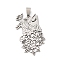 201 Stainless Steel Pendants, Cat Charm, Laser Cut, Anti-Tarnish, Stainless Steel Color, 45.5x26x1mm, Hole: 8.5x4.5mm