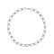 Non-Tarnish Stylish Unisex Stainless Steel Irregular Buckle Bracelet/Necklace, Stainless Steel Color