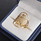 Irish Kate Knot 304 Stainless Steel Hollow Cuff Rings, for Women, Geometry, Golden, Inner Diameter: 16~19mm