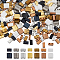 420Pcs 14 Styles 2-Hole Opaque Glass Seed Beads, Rectangle, Mixed Color, 4.5~5.5x2~5.5x2~2.5mm, Hole: 0.5~0.8mm