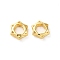 Brass Beads, Cadmium Free & Nickel Free & Lead Free, Hexagram, Real 18K Gold Plated, 9.5x11x3mm