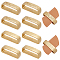 4Pcs 2 Style Brass Loop Keepers, Waist Belt Buckle, Rectangle, Golden, 43~45x12x17mm, Inner Diameter: 12x36.5~40mm, 2pc/style