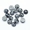 Natural Snowflake Obsidian Cabochons, Half Round, 4x2~2.5mm
