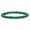 Synthetic Malachite Round Beaded Stretch Bracelet