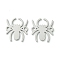Non-Tarnish 201 Stainless Steel Connector Charms, Laser Cut, Spider Link, Stainless Steel Color, 17x15.5x1mm, Hole: 1.6mm