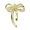 Rack Plating Alloy Pendants, Lead Free & Cadmium Free, Bowknot Charms, Golden, 25.5x20.5x4mm, Hole: 1mm