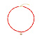 Natural Carnelian Beaded Necklaces, with Golden Plated Metal Eye Charms, 15.75 inch(40cm), Charm: 13.7x13.8mm