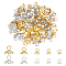 100Pcs 10 Styles 201 & 304 Stainless Steel Bead Cap Pendant Bails, for Globe Glass Bubble Cover Pendants, Golden & Stainless Steel Color, 4~10x4~10mm, Hole: 2~3mm, 10Pcs/tyle