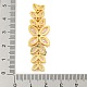 Подвески из латуни с розовым фианитом и звеньями в виде листьев KK-P277-52G-02-3