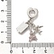 Подвеска из сплава с кристаллами и стразами в европейском стиле PALLOY-P307-21P-3