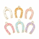 Латунные микропаве прозрачные подвески с фианитом KK-B030-13G-1