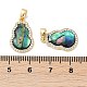Латунные микропаве прозрачные подвески с фианитом KK-Q030-08G-2