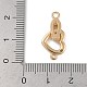 Застежки-сердечки из латуни FIND-U017-19G-3
