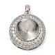 Латунные микропаве прозрачные подвески с фианитом KK-N254-118P-02-1