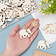 50 шт. деревянные подвески WOOD-PH0002-81B-3