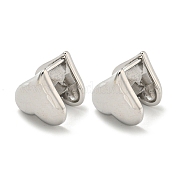 Серьги-кольца из латуни в форме сердца EJEW-L211-011L-P