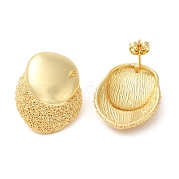 Серьги-гвоздики из настоящего латуни EJEW-G382-10A-G