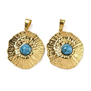 Синтетические бирюзовые подвески STAS-U024-15G-08
