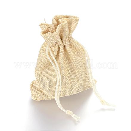 Мешки мешка шнурка упаковки мешка мешка имитационные полиэфирные ABAG-R005-14x10-13-1