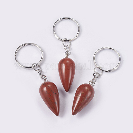 Брелок из натуральной красной яшмы KEYC-P041-B06-1