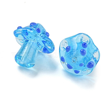 Ручной работы ухабистым Шарики Lampwork X-LAMP-S067-01G-1