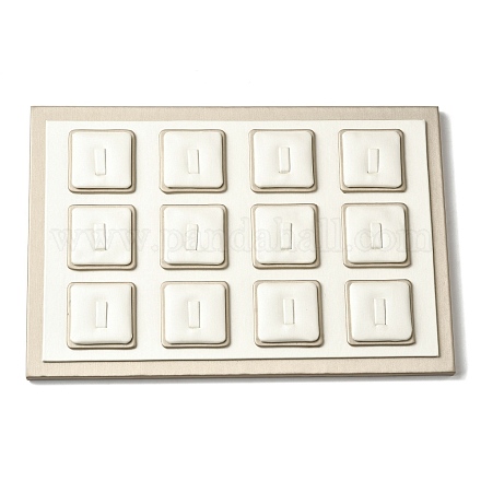 Подставки для колец из искусственной кожи с 12 слотом ODIS-K005-12-1
