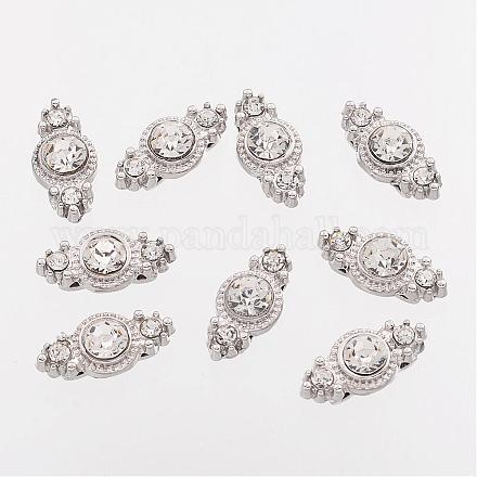 Цинк прокладки Rhinestone сплава бар X-ALRI-Q051-N-1